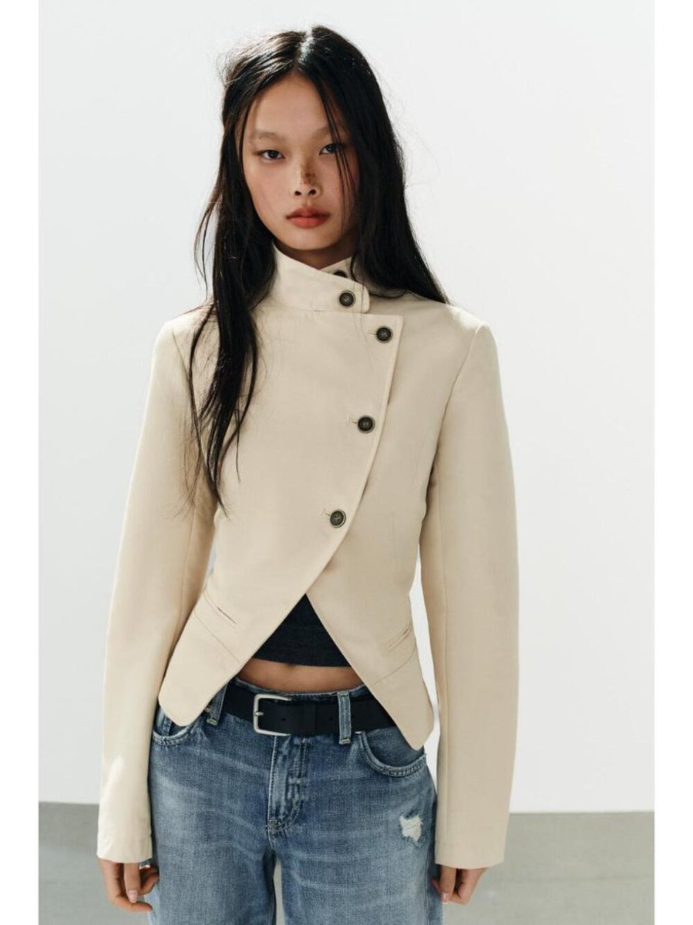 ZARA BUTTONED DOUBLE-BREASTED BLAZER 4749/703/710